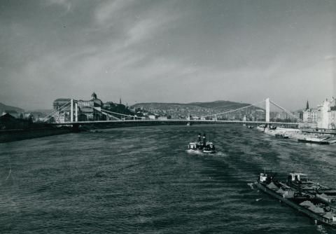 Budapesti látkép az Erzsébet híddal