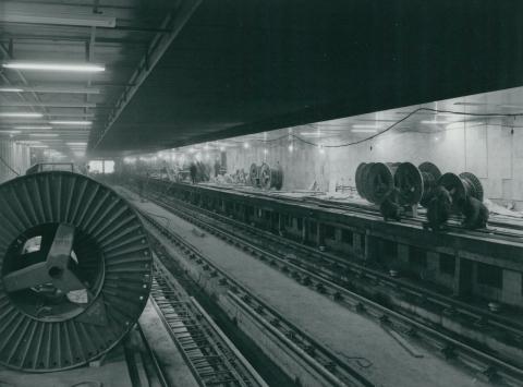 A 3-as metró peronjának építése az Ecseri úti megállóban
